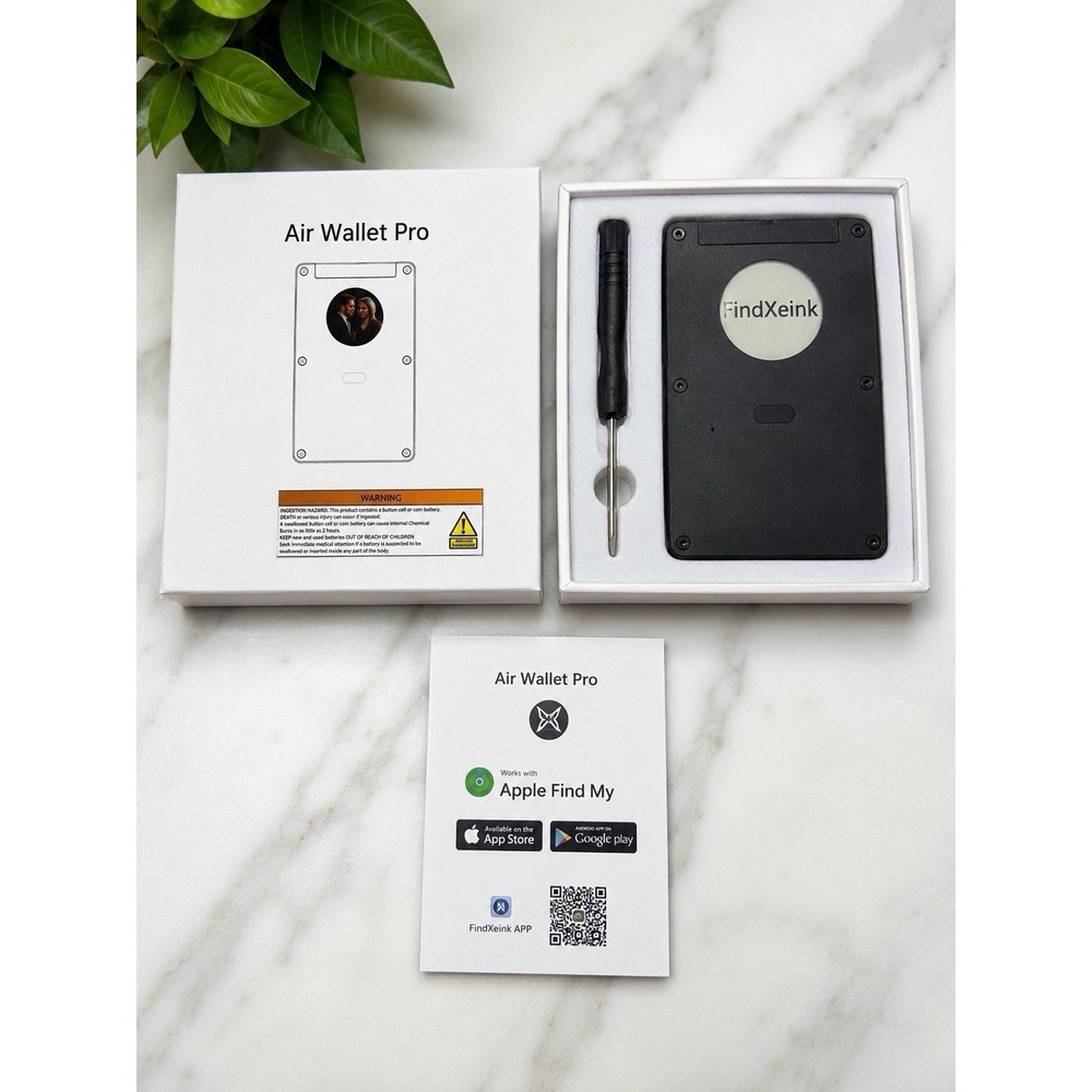 FindXeink Air Wallet Pro Smart Wallet with E-Ink Display and Apple Find My